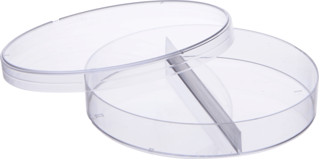 2 Compartment Petri Dish, PS_Lab Technologies