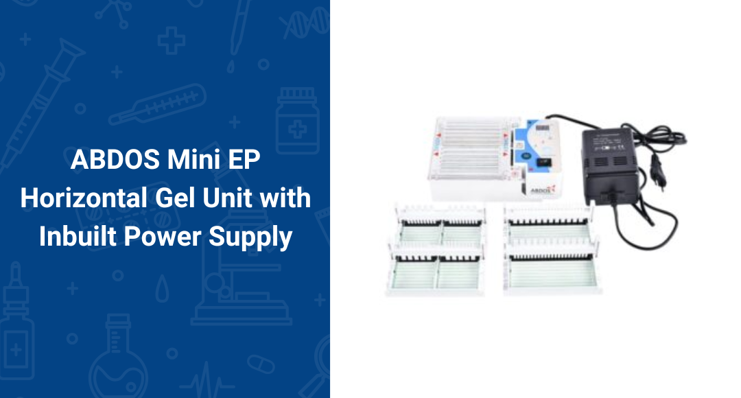 Electrophoresis System 2 ABDOS Mini EP Horizontal Gel Unit with Inbuilt Power Supply