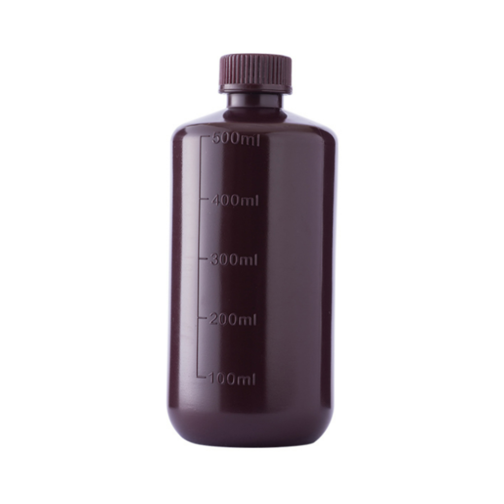 Amber Narrow Mouth Bottle, HDPE Lab Technologies